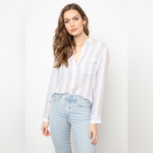 Rails - Ellis Button-Down Shirt in Iris Stripe - Picture 10 of 12